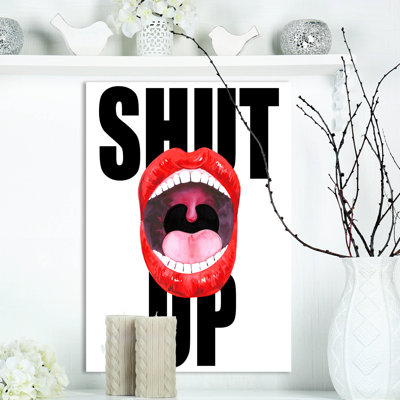 « Female Lips », art textuel sur toile