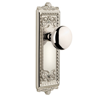 Grandeur Windsor Plate Single Dummy with Fifth Avenue Door Knob