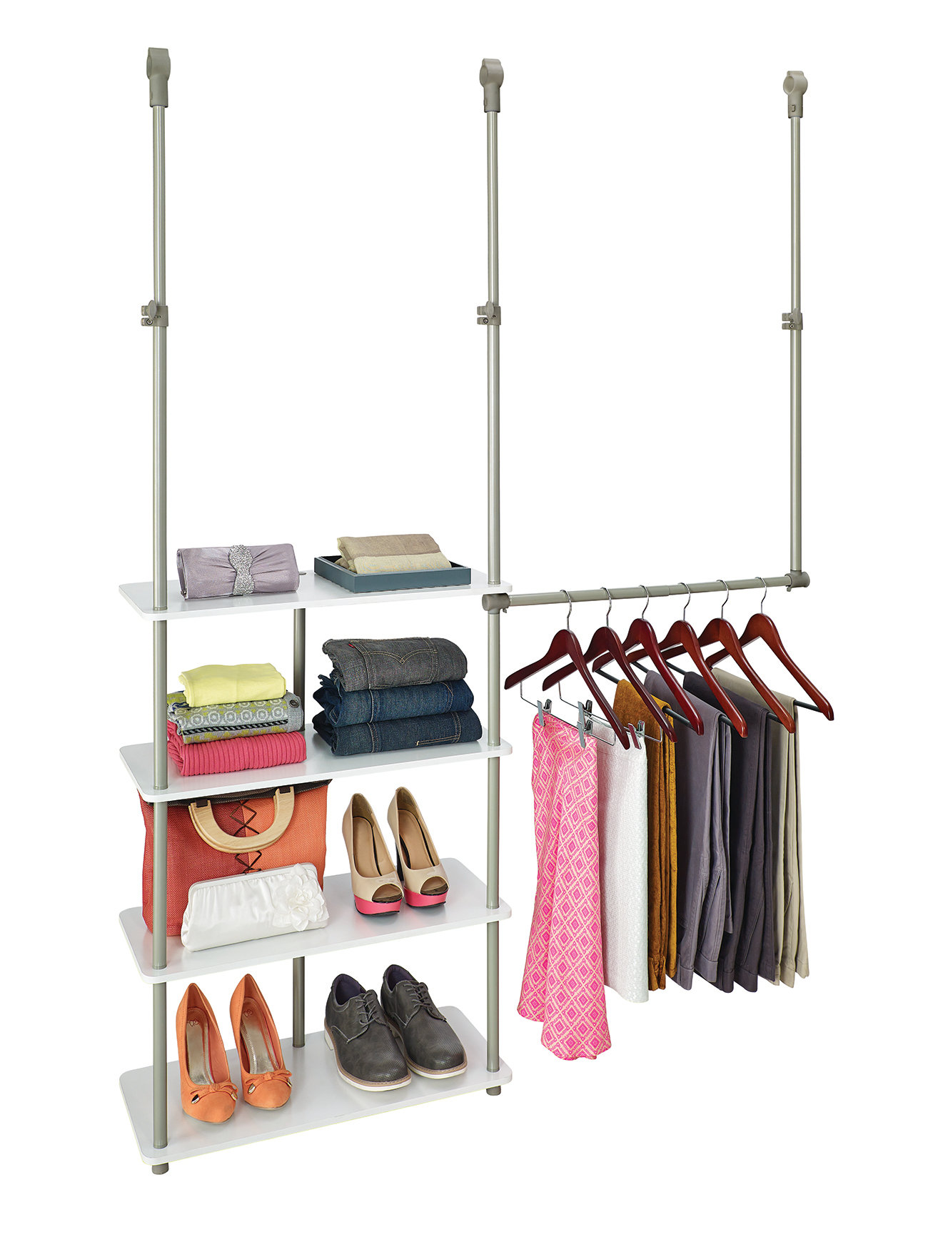 ClosetMaid Hanging Closet Organizer – Platzsparender Kleiderbügel-Organizer Mit 10 Fächern In Grau