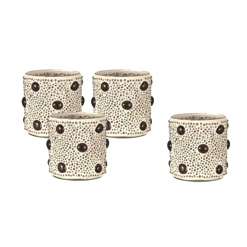4 Piece Glass Tabletop Votive Holder Set