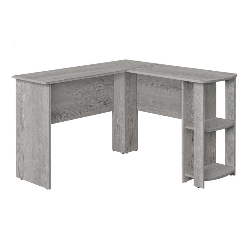 Bureau d'ordinateur, bureau personnel, coin, tablettes de rangement, L 48 po, forme en L, travail, ordinateur portable, stratifié, contemporain, moderne
