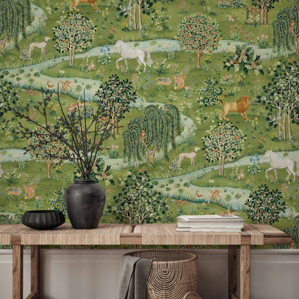 Red Barrel Studio® William Morris Owl & Willow Green Tracer Wallpaper