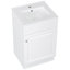 Meuble-lavabo de 20 po avec lavabo, meuble-lavabo avec tablette de porte et tablette réglable, blanc-118003366