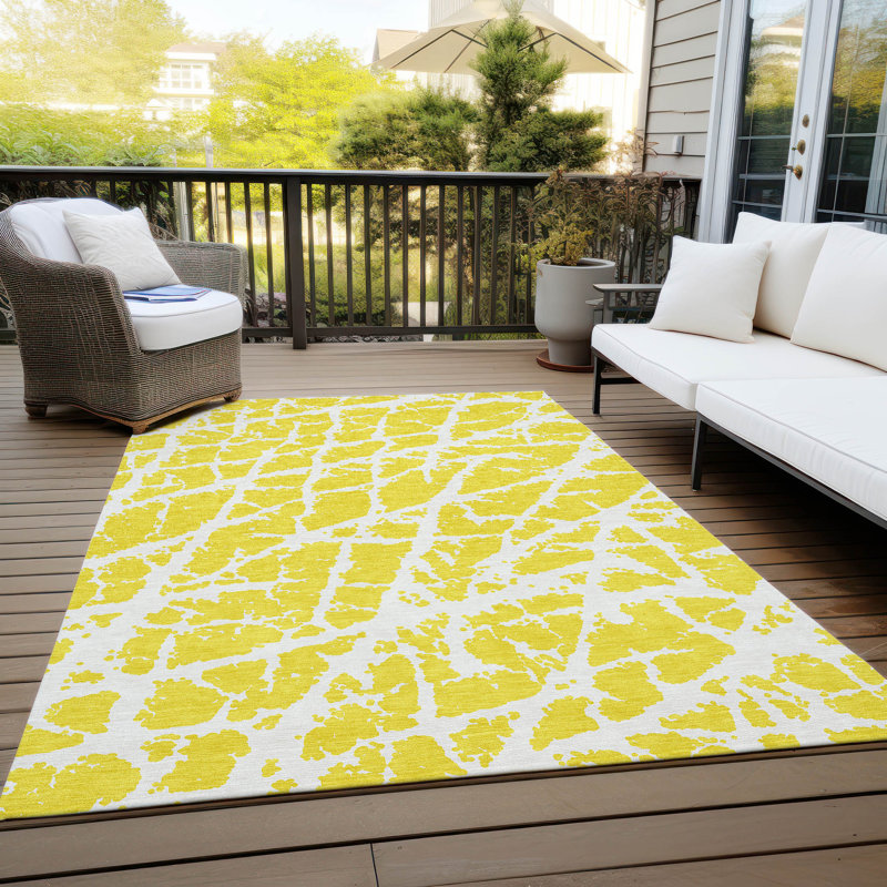 Kyrie Abstract Indoor / Outdoor Rug, Rectangle 2'6" x 3'10"