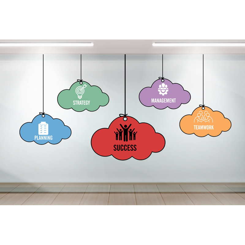 Succès, décalcomanie murale, travail d'équipe, décoration murale, gestion, idée de travail d'équipe, 33 x 65 pouces