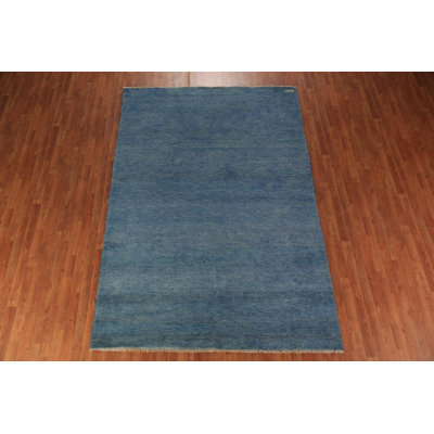 Tapis oriental moderne bleu Gabbeh 7 x 10