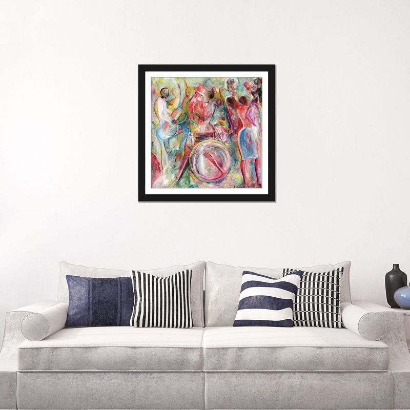 «New Orleans», reproduction sur toile, Papier d'art encadré noir, H 24 po x l 24 po x P 1 po, Blanc