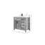 Meuble-lavabo simple 36 po avec plateau en quartz Malibu-94582209
