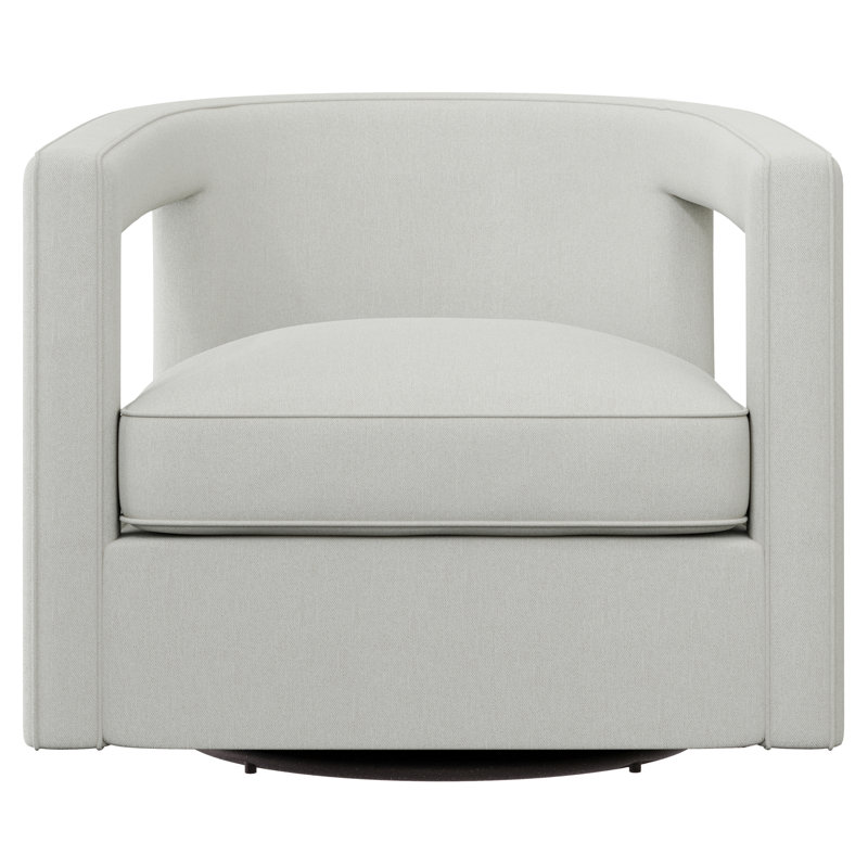 Alana Swivel Barrel Chair, White 5555-000