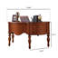 Bureau de direction semi-circulaire 59,84 po en bois massif brun rétro avec pieds en cabriole sculptés classiques et plateau courbé.