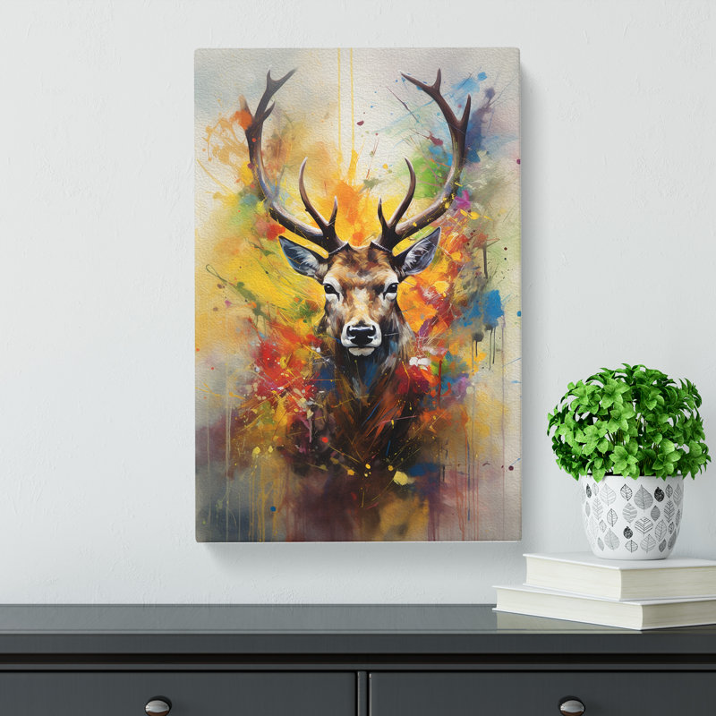 Stag Abstract No.2 - No Frame Print, 76cm H x 50cm W x 3cm D