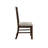 Gray Fabric Chairs And Rustic Brown & Oak Finish Dining Rectangular Table With Soft