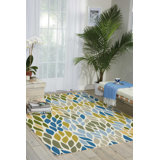 Sheedy Blue/Brown Indoor/Outdoor Area Rug