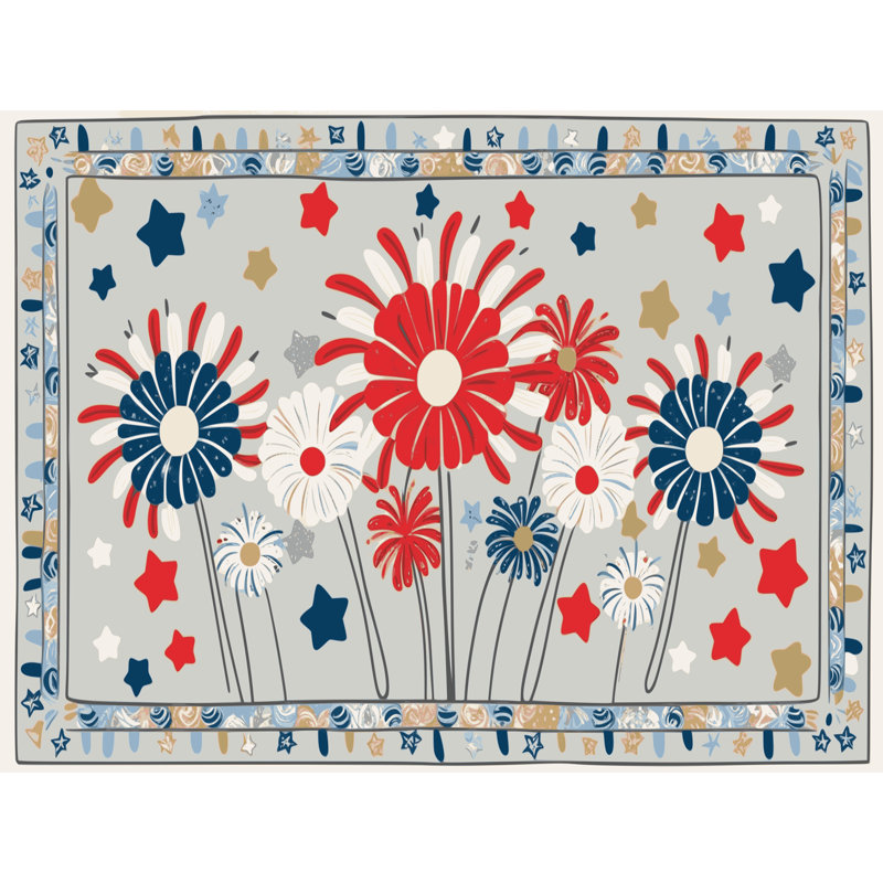 Tapis rouge des Fêtes Red Barrel Studio®, Rectangle 5 pi x 7 pi