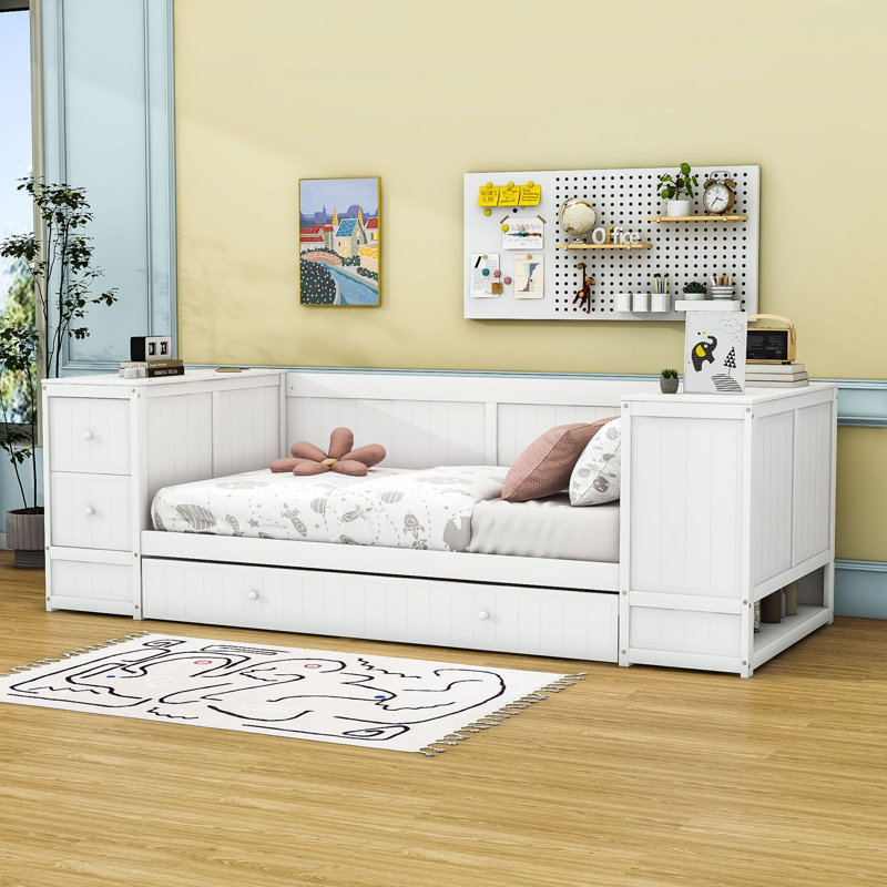 Azora Twin Daybed with Trundle, White