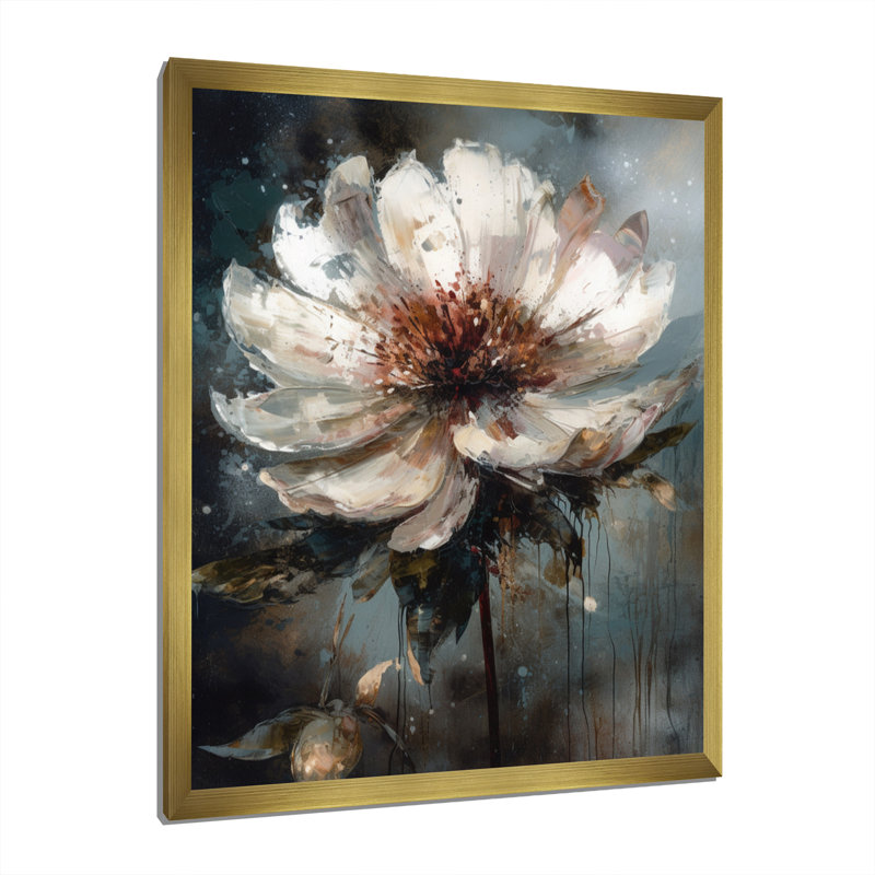 Rubetta Melody Of Daisy sur toile, H 32 po x l 16 po x P 1 po, Encadrement doré
