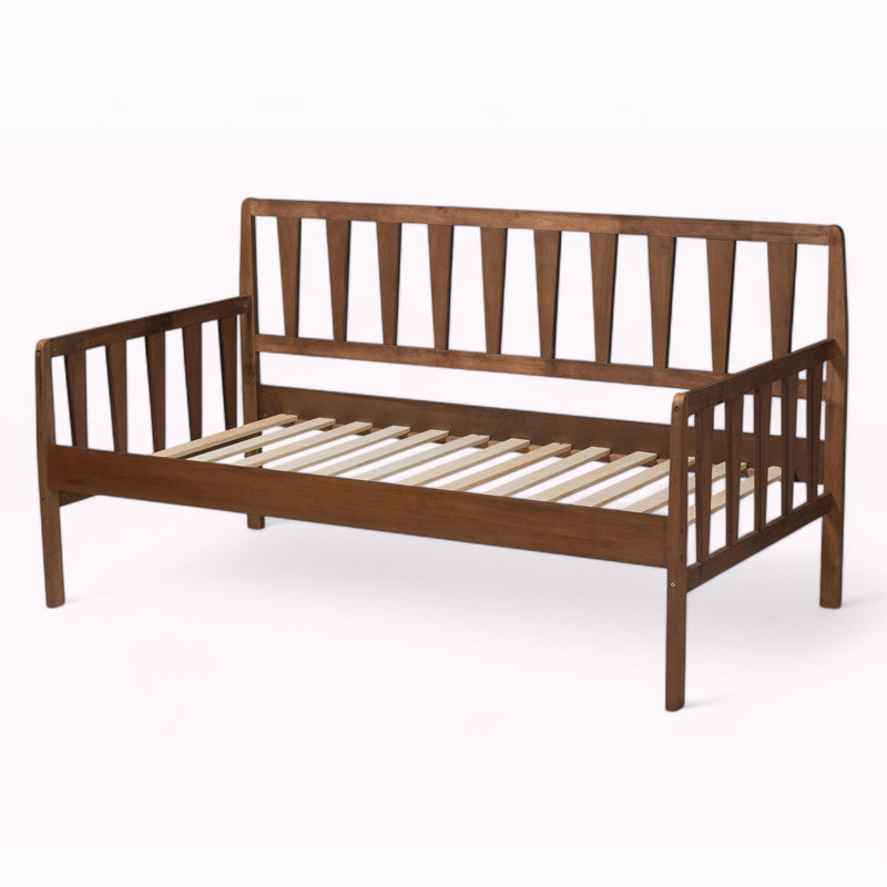 Midori Modern And Contemporary Transitional Walnut Brown Finished Wood Twin Size Daybed