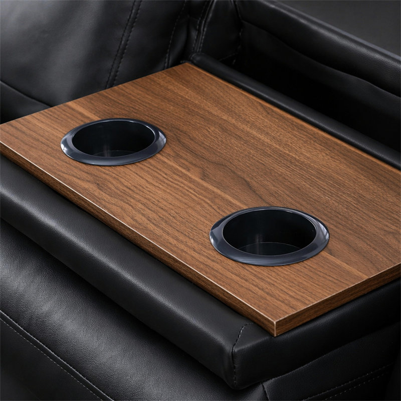 Canapé modulaire en similicuir avec repose-pieds, Black Faux Leather