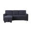 Canapé-lit modulaire réversible en tissu tissé gris foncé l 84,5 po Jardin II-508910890