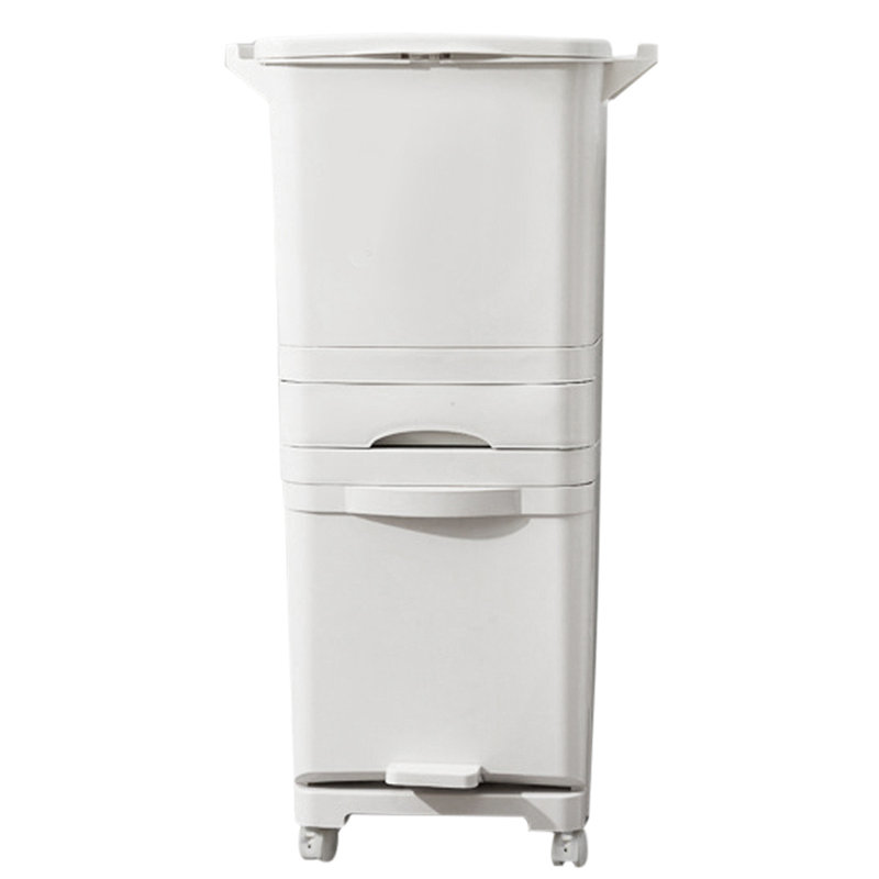 Edelen Plastic Step On Outdoor Trash & Recycling Bin - 42L