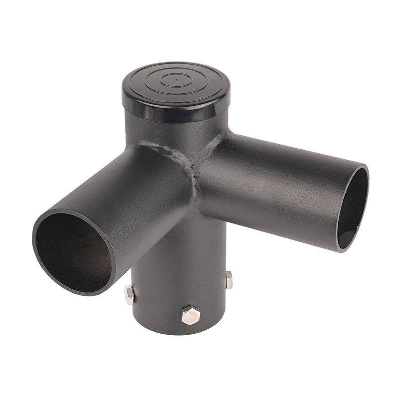 Double adaptateur horizontal Tenon à 90 °, supports de fixation à rayons doubles pour l'éclairage de stationnements