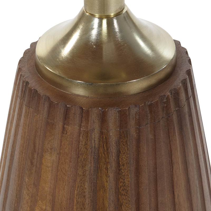 Table d'appoint en bois et laiton