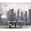 Infinger Peel and Stick rétro géométrique Cityscape City papier peint-1019304547