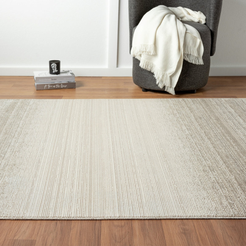 Mcnett Soft Taupe Power-Loomed Area Rug, Runner 2'6" x 10'