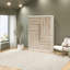 Grand lit escamotable Tapaktuan avec matelas et façade décorative-88136809