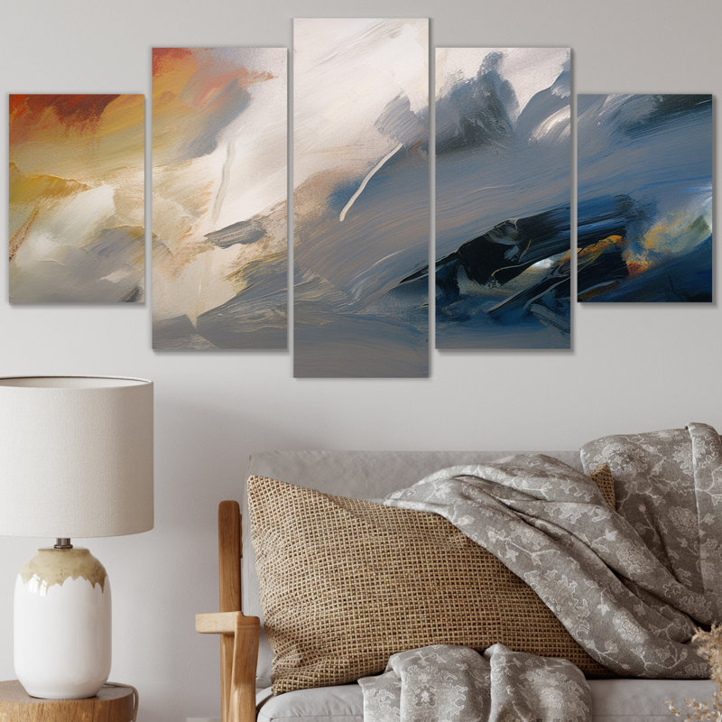 Réconfortant, impression sur toile - 5 panneaux abstraits