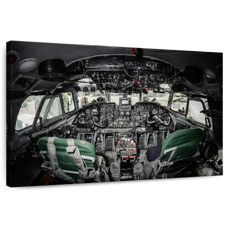 Cockpit d'avion Mehar Retro, H 24 po x l 36 po