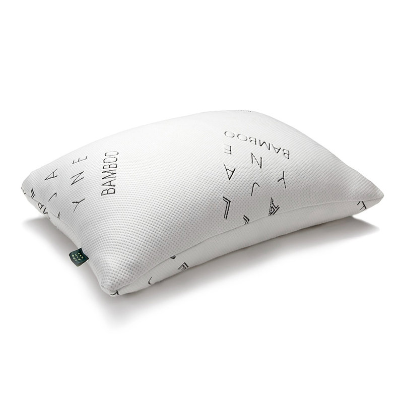 Standard/Queen White Bamboo Memory Foam Pillow with Adjustable Density