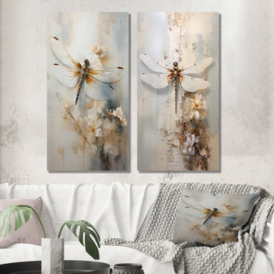 Garnett - Dragonfly Metal Wall Art Prints Set Of 2