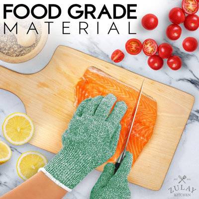 Zulay Cut Resistant Gloves Food Grade Level 5 Protection - Comfortable Safety Cut Resistant Work Gloves, Medium