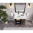 36" Solid Wood Single Bathroom Vanity with 1" Engineered Marble Top-1645153157