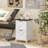 Vertical File Cabinet With 2 Drawers, Rustic Farmhouse Office Storage Cabinet For A4 & Letter Size Files, Distressed White With Black Metal Accents-254209562