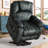 3-Piece Plush Microfiber Reclining Living Room Set - 2 Lift Assist Chair, Theater Style Sofa With USB & Massage Heating