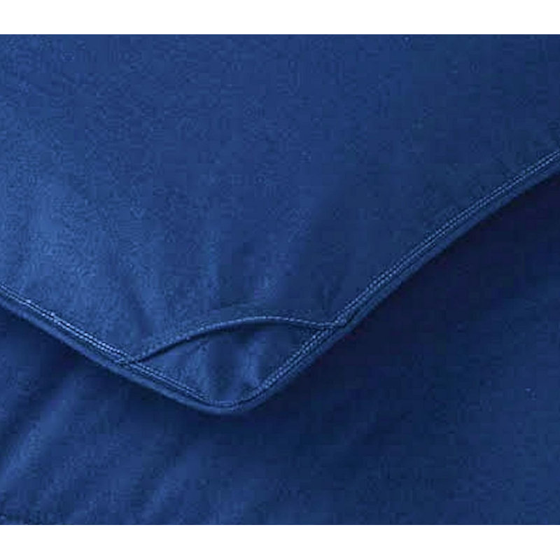 Édredon en duvet synthétique toutes saisons Crystal, Bleu marine, Édredon double / grand