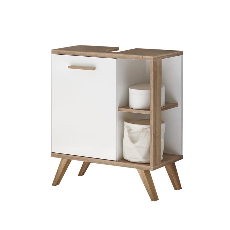 Quickset 923 60.5cm Single Bathroom Vanity Base Only in Glossy White