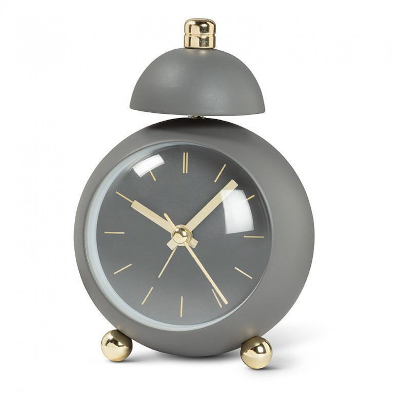 Bell Ball Alarm Clock, Gray