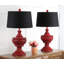 Ensemble de lampe de table rouge 29" Sebastian