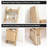 Rustic Wood Leaning Laundry Hamper Shelf with Pull-Out Hamper & Storage Trays