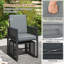 5 Pcs pe wicker patio dining set Outdoor Conversation Set With Cushions