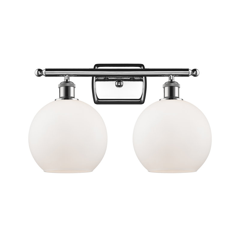 Almatine 2 - Light Vanity Light, Matte White, Incandescent, Polished Chrome