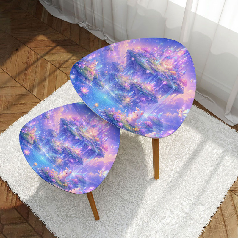 Ensemble de 2 tables basses gigognes Triangle Nesting