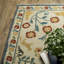 Tapis beige / bleu / jaune en polypropylène tissé à la machine Krouse-1130125417