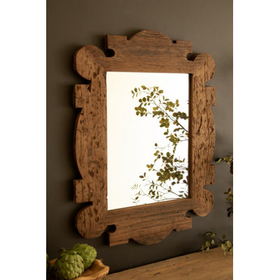 Miroir en bois récupéré