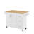 Culinary Rolling Kitchen Island with Rubberwood Countertop & Ample Storage-123751509