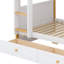 Lit superposé Creative avec rails de sécurité maison et solutions de rangement complètes