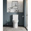 Toilette monobloc allongée au sol 1,1 / 1,6 GPF, certifiée CUPC, certifié Watersense, céramique, couleur blanche, siège à fermeture en douceur